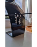 Sudraba auskari ar āboliņa ziedlapiņām(925)